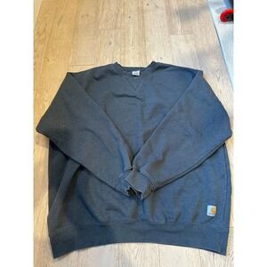 Carhartt Mens 2XL Charcoal Gray Crewneck Sweatshirt Heavyweight Fleece Pullover